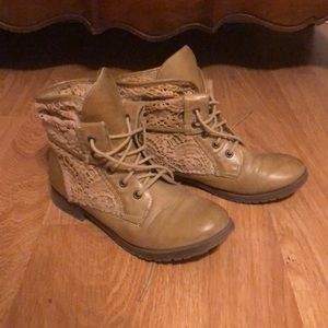 Cute tan lace boots